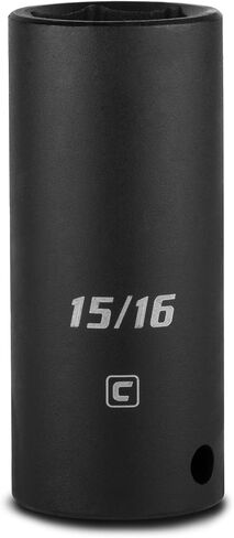 Capri Tools 1-Inch Deep Impact Socket, 1/2-Inch Drive, 6-Point, SAE in Kuwait