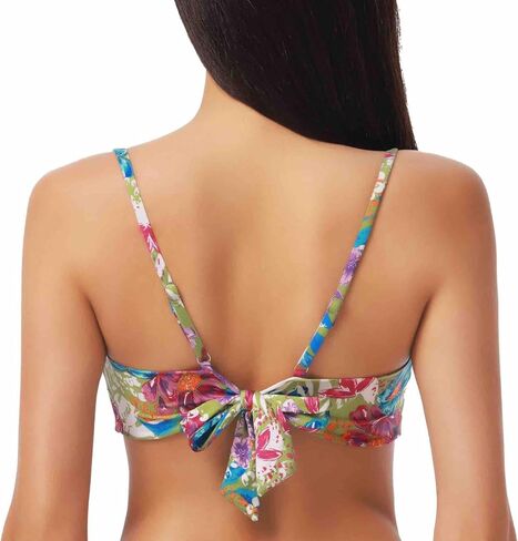 Lucky Brand Women's Shoreline V-Wire Bikini Top, Floral Print, Adjustable, Tie Back, Swimwear Separates in Saudi Arabia