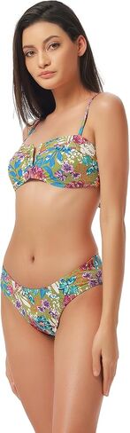 Lucky Brand Women's Shoreline V-Wire Bikini Top, Floral Print, Adjustable, Tie Back, Swimwear Separates in Saudi Arabia