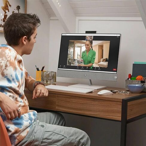 كمبيوتر HP Pavilion 27 الكل في واحد، شاشة لمس FHD مقاس 27 بوصة، معالج Intel Core i7-13700T من الجيل الثالث عشر، GeForce RTX 3050، ذاكرة الوصول العشوائي 32 جيجابايت، 1 تيرابايت SSD، لوحة مفاتيح وماوس لاسلكي، RJ-45، HDMI، Wi-Fi 6، Windows 11 بيت in Saudi Arabia