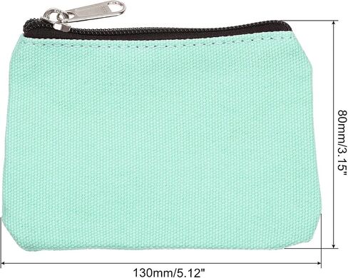 PATIKIL 3" x 5" Coin Purse Pouch, 6 Pack Change Purses Small Organizer Bags with Zipper Canvas for Home, Assorted Colors in Saudi Arabia