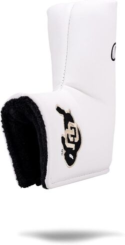 غطاء رأس جامعة كولورادو بافالوس من Pins & Aces - غطاء رأس فاخر من الجلد - مرخص رسميًا من الرابطة الوطنية لرياضة الجامعات (NCAA)، غطاء نادي جولف عالي الجودة - قم بتصميم وتخصيص حقيبة الجولف الخاصة بك (شفرة) in Kuwait