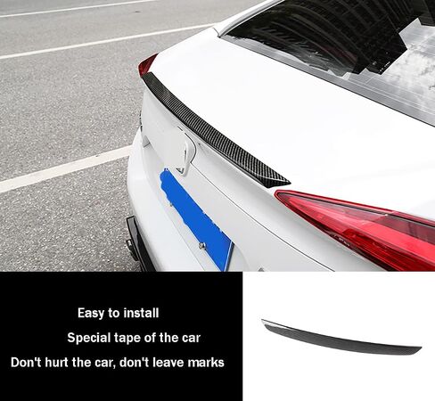 ملحقات السيارة مناسبة لسيارة Honda Civic 10th Gen 2016 2017 2018 2019 2020 2021 غطاء سبويلر للجناح الخلفي الخارجي (نمط ألياف الكربون) ABS 1 قطعة in Kuwait