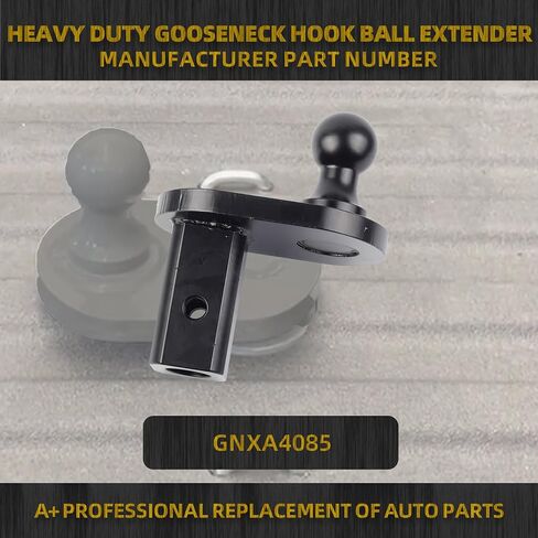 Dasbecan GNXA4085 كرة أوفست مقاس 4 بوصات موسع كرة وصلة عنق الإوزة شديدة التحمل 20000 رطل GTW/ 5000 رطل VTW كرة بقطر 2-5/16 بوصة متوافقة مع وصلات مقطورة B&W Turnoverball Gooseneck in Saudi Arabia