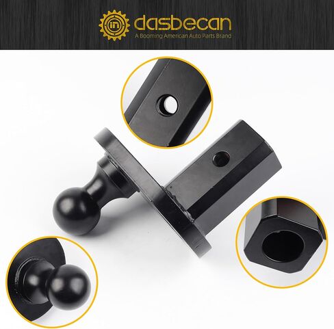 Dasbecan GNXA4085 كرة أوفست مقاس 4 بوصات موسع كرة وصلة عنق الإوزة شديدة التحمل 20000 رطل GTW/ 5000 رطل VTW كرة بقطر 2-5/16 بوصة متوافقة مع وصلات مقطورة B&W Turnoverball Gooseneck in Saudi Arabia