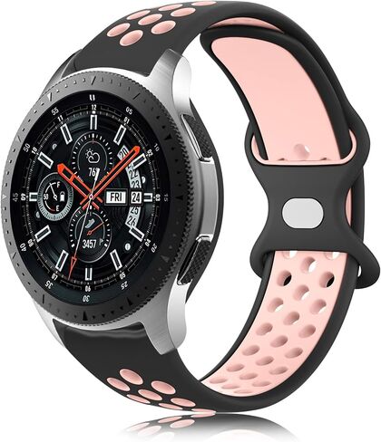 Vancle Silicone Bands for Samsung Gear S3 Frontier/Gear S3 Classic Watch Bands, Galaxy Watch 46mm Bands/Galaxy Watch 3 Bands 45mm, 22mm Soft Breathable Strap Wristband for Men & Women in Saudi Arabia