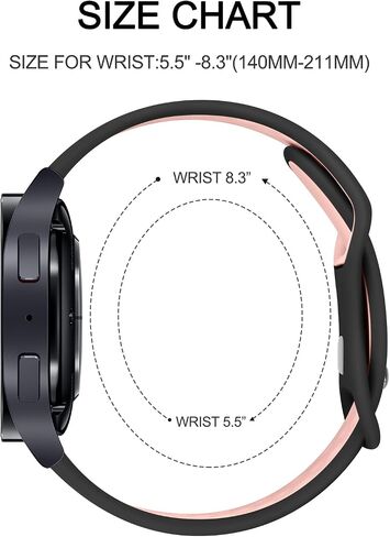 Vancle Silicone Bands for Samsung Gear S3 Frontier/Gear S3 Classic Watch Bands, Galaxy Watch 46mm Bands/Galaxy Watch 3 Bands 45mm, 22mm Soft Breathable Strap Wristband for Men & Women in Saudi Arabia