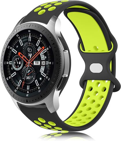 Vancle Silicone Bands for Samsung Gear S3 Frontier/Gear S3 Classic Watch Bands, Galaxy Watch 46mm Bands/Galaxy Watch 3 Bands 45mm, 22mm Soft Breathable Strap Wristband for Men & Women in Saudi Arabia