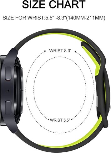 Vancle Silicone Bands for Samsung Gear S3 Frontier/Gear S3 Classic Watch Bands, Galaxy Watch 46mm Bands/Galaxy Watch 3 Bands 45mm, 22mm Soft Breathable Strap Wristband for Men & Women in Saudi Arabia