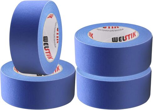 WELSTIK Blue Painters Tape 2 Inches Wide,Removable Masking Tape, for House Decoration, 3D Printer, Calligraphy and Painting, Advertising Production,etc, Easy-Tear, 2" X 60YDs/ Rolls 240 Total Yards in Kuwait