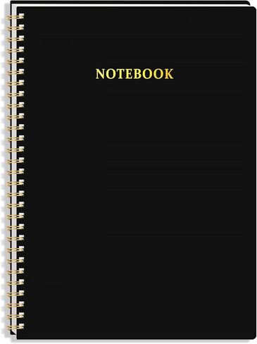 Cornell Notes Notebook, College Ruled Spiral Notebook B5 Hardcover Notebook for Note Taking Office School Black in Saudi Arabia