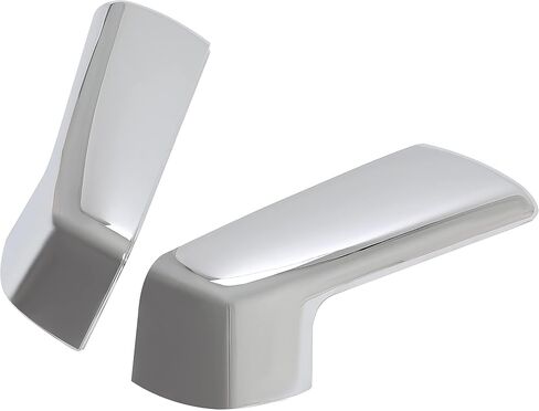 HECASA Left & Right Mirror Cover Compatible with 2019-2024 Chevy Chevrolet Silverado 1500/GMC Sierra 1500 Outer Rearview Wing Mirror Cap ABS Plastic (Silver) in Saudi Arabia