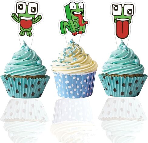 38-Piece Cartoon Theme Birthday Party Decorations Set - Includes Banner, Cake Topper, Cupcake Toppers, Balloons, and Swirls in Saudi Arabia