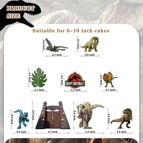 Decorations for Dinosaur Cake Topper World Theme Birthday Party Supplies for Children in Saudi Arabia