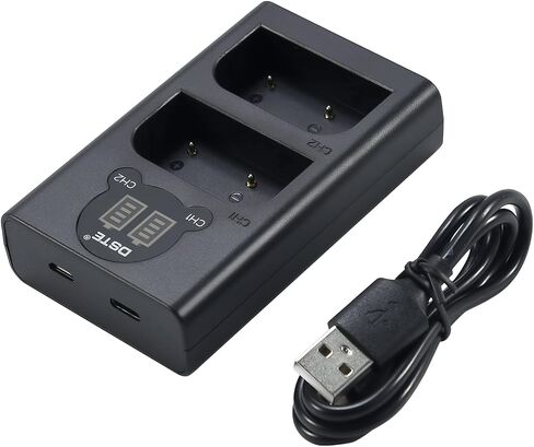 DSTE 2 قطعة BLX-1 BLX1 بطارية ليثيوم أيون عالية السعة + شاحن بطارية LCD مزدوج متوافق مع كاميرا أوليمبوس OM OM-1 in Saudi Arabia