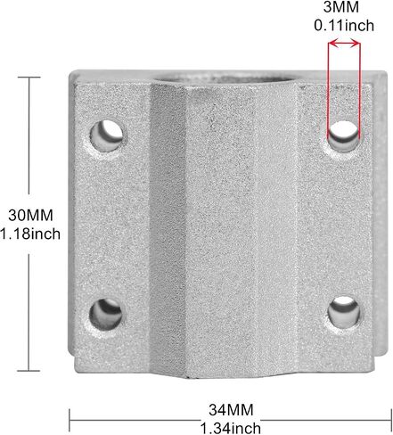 4Pcs SCS8UU Linear Motion Ball Bearing Slide Unit Bushing(8MM Inner Dia.) for CNC Machine Linear Sliding, 3D Printer Parts in Saudi Arabia