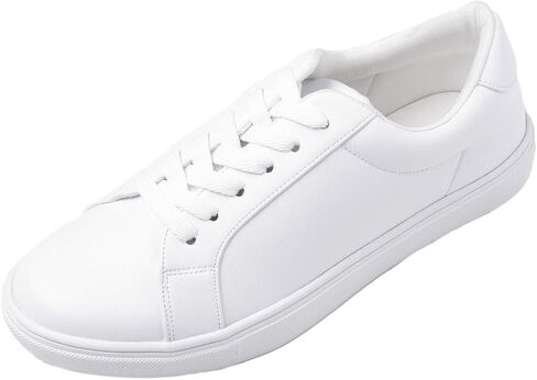 حذاء رياضي FEVERSOLE أبيض برباط من البولي يوريثان مقاس 8.5 متر مع جوارب بيضاء بدون عرض 6 أزواج in Kuwait