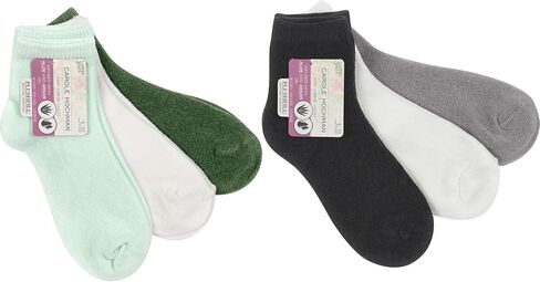 Carole Hochman Ladies 6 Pair Pack Super Soft Lounge Anklet Low Cut Socks Multi Color Micro Velour Infused Aloe and Argan Oil in Saudi Arabia
