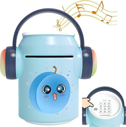 ATM Bank for Kids, Music Piggy Bank for Girls Boys Large Electronic Kids Money Safe Piggy Banks Cash Coin Can ATM Bank Birthday Gifts for Children Toddlers Boys Girls (Pink) in Saudi Arabia
