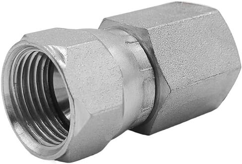 (2-PACK) 6506-06-08 تركيب محول خرطوم هيدروليكي 3/8 بوصة أنثى (3/8 بوصة -18NPTF) × 1/2 بوصة أنثى JIC 37 درجة دوارة (3/4 بوصة -16UNF) موصل أنبوب وصلات مستقيمة الكربون الصلب in Saudi Arabia