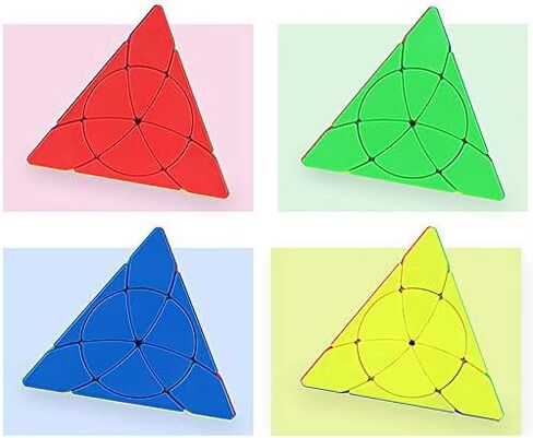 Willking Petal Pyraminx Speed Cube Pyramid 3X3 Stickerless Puzzle Cube Triangle Puzzle Magic Cube in Kuwait