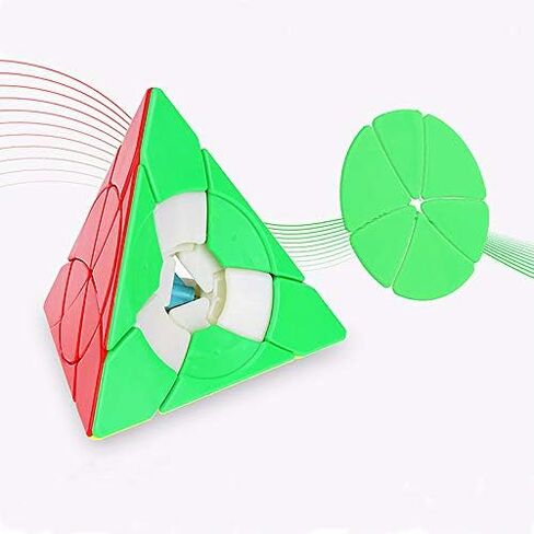 Willking Petal Pyraminx Speed Cube Pyramid 3X3 Stickerless Puzzle Cube Triangle Puzzle Magic Cube in Kuwait