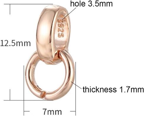 925 Sterling Silver Double Bail Clasps 14.5mm Twister Clasps Connector for Bracelet Necklace DIY Jewelry Making Accessories (Platinum Color) in Saudi Arabia