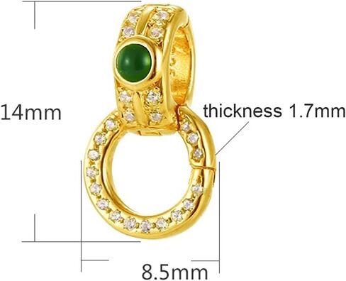 925 Sterling Silver Double Bail Clasps 14.5mm Twister Clasps Connector for Bracelet Necklace DIY Jewelry Making Accessories (Platinum Color) in Saudi Arabia