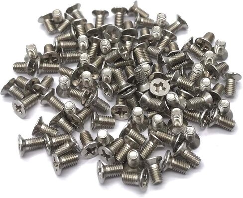 M3x6mm Phillips Screws 304 Stainless Steel Flat Head Machine Screws Countersunk Screw (100 Pcs) in Kuwait