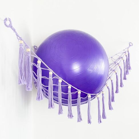 Exercise Ball Holder Yoga Ball Rack Corner Hanging Storage Net or Hammock for Fitness Ball Balance Ball Organizer Pregnancy Stability Ball Swiss Balance Ball for Yoga Studio and Gym in Saudi Arabia