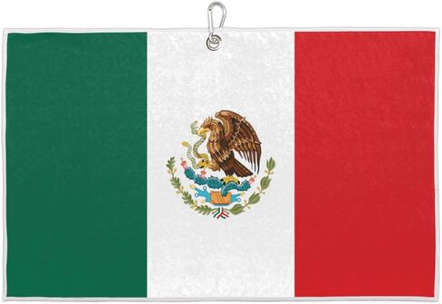 Mexico Flag Golf Towel with Clip Absorbent Microfiber Golf Towels for Golf Bags for Men and Women Golf Accessory Golf Gift Quick Drying Sports Towel, 15 x 24 in… in Saudi Arabia
