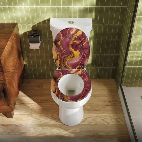 Elongated Toilet Seat Amethyst druse Resin Toilet Seat with Quietly Close Quick Release Hinges Decorative Toilet Seat with Cover Easy to Clean and Install in Saudi Arabia