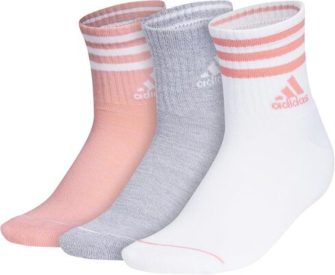 adidas Men's 3-Stripe High Quarter Socks (3-Pair) with Arch Compression for a Secure Fit in Saudi Arabia