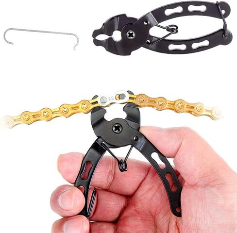 كماشة ربط الدراجة من SYCOOVEN، كماشة ربط سلسلة الدراجة الجبلية، أداة إزالة 2 في 1 زردية فتاحة أقرب، متوافقة مع إصلاح سلاسل الدراجات بجميع السرعات (أسود) in Kuwait