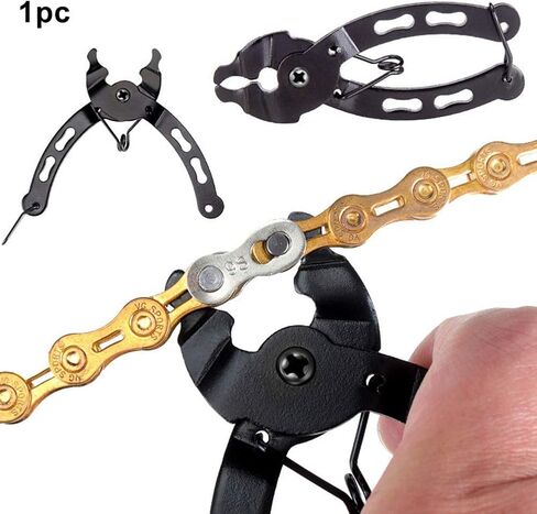 كماشة ربط الدراجة من SYCOOVEN، كماشة ربط سلسلة الدراجة الجبلية، أداة إزالة 2 في 1 زردية فتاحة أقرب، متوافقة مع إصلاح سلاسل الدراجات بجميع السرعات (أسود) in Kuwait
