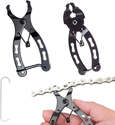 كماشة ربط الدراجة من SYCOOVEN، كماشة ربط سلسلة الدراجة الجبلية، أداة إزالة 2 في 1 زردية فتاحة أقرب، متوافقة مع إصلاح سلاسل الدراجات بجميع السرعات (أسود) in Kuwait