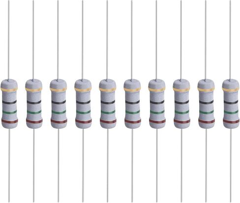 YOKIVE 50 Pcs Metal Oxide Film Resistors, Axis Lead Resistor, Keep Normal Circuit Operation, Great for Electric Power Equipment (Grey, 1W, 15 Ohm) in Saudi Arabia