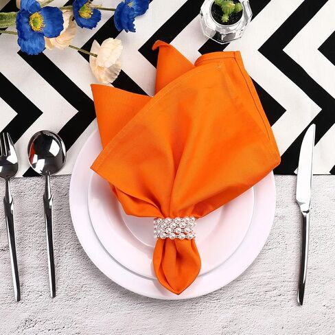 Pearl Napkin Rings Set of 6, Delicate Handmade Napkin Holder Ring Buckles Ideal Table Setting Decor for Wedding, Valentine's Day, Banquet, Birthday, Thanksgiving (White) in Saudi Arabia