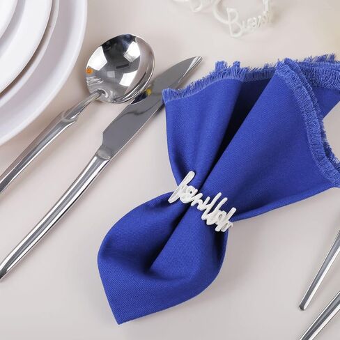Pearl Napkin Rings Set of 6, Delicate Handmade Napkin Holder Ring Buckles Ideal Table Setting Decor for Wedding, Valentine's Day, Banquet, Birthday, Thanksgiving (White) in Saudi Arabia