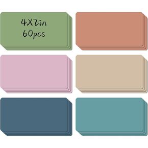 60Pcs 4 x 2 Inch Dry Erase Magnetic Labels Reusable Name Tag Magnets Magnetic Label Stickers for School Home Office Locker Shelf Whiteboard Refrigerator