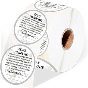 500 Pcs Farm Fresh Eggs Carton Labels Eggs Handling Stickers - 2 Inch Egg Packaging Stickers for Chicken Quail, Duck Egg in Saudi Arabia