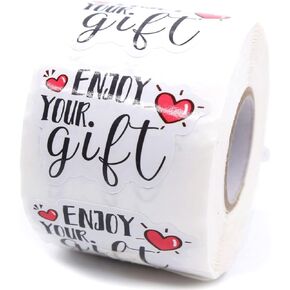Cute Small Business Stickers,Funny Enjoy Your Gift Business Stickers,Thank You Stickers,Packaging Stickers, Mail Envelopes Shipping Stickers for Small Business,500 PCS