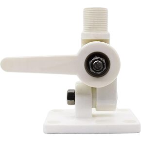 MARINE CITY Heavy Duty Nylon Ratcheting Adjustable Antenna Base Mount for Boats - VHF - AIS - GPS - RV - Wi-Fi and All Radio Labs Antennas (Pack of 1)