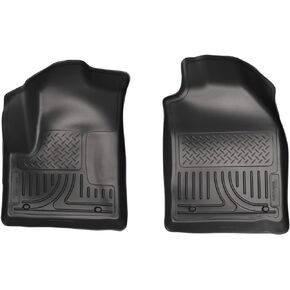 Husky Liners Weatherbeater Floor Mats | Fits 2010 - 2013 Ford Transit Connect w/Carpet Flooring | Front Row, 2-pc Black - 18751