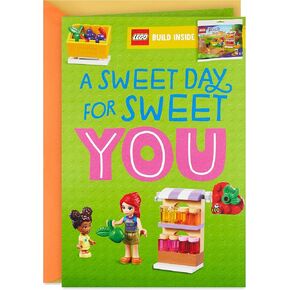 Hallmark Birthday Card for Kids with Legos (Playground Building Kit, Ages 5 and Up)