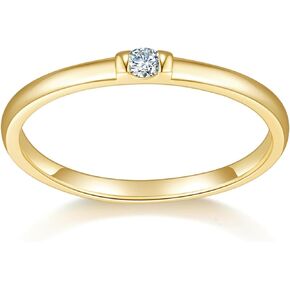 14K Gold/White Gold Plated Rings- Infinity Eternity Band- Cubic Zirconia Ring For Wedding/Silver Rings, Gold Rings for Women- 2mm Band Size 4-12