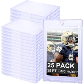 25ct Magnetic Card Holder 35 pt One Touch Card Holder Plastic Trading Card Holder Case for Baseball Sports Card, Game, Playing Cards