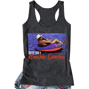 Hotter Than A Hoochie Coochie Graphic Summer Music Concert Chris Vintage Sexy Tank Tops for Women Cute Funny Friend Camis