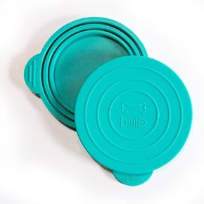 Pet Food Lids - Aqua Saltwater 2 Pack - Bone Appetit Wet Food Can Covers