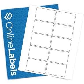 3 x 2 Rectangle Labels - Permanent, White Matte - Wax Melt, Soap, Address Labels - Pack of 100 Labels, 10 Sheets - Inkjet/Laser Printers - Online Labels in Kuwait